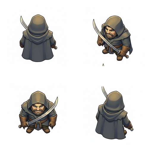 back-angle sprite sheet